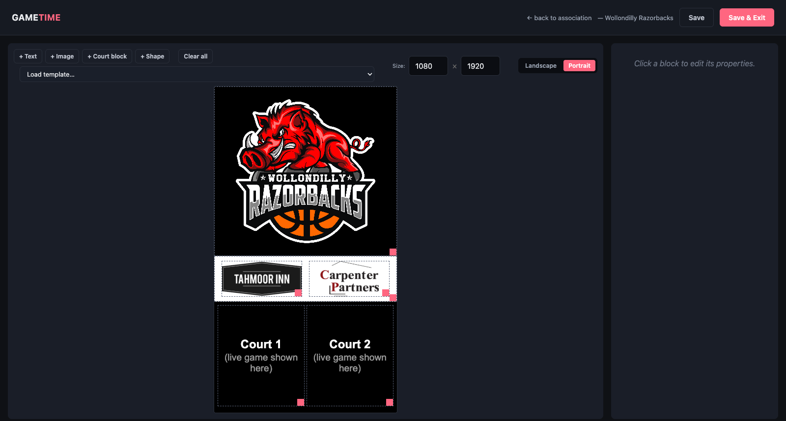 WYSIWYG layout editor